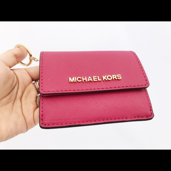 🌸NWT Michael Kors Card Holder Lipstick Pink - Picture 2 of 6